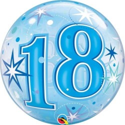 18 Starburst Sparkle Blue Bubble