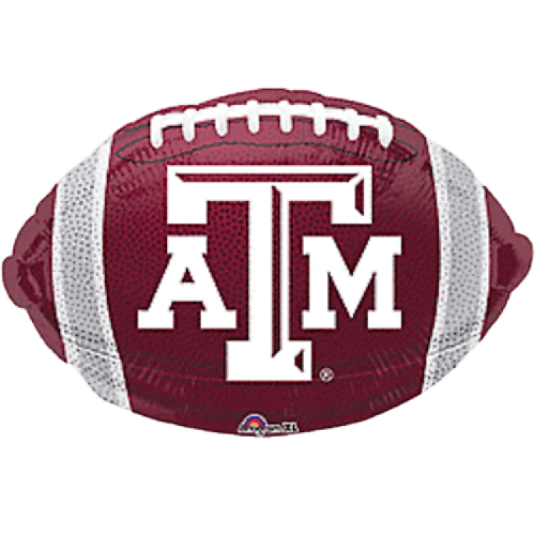 18 Football Foil Balloon Maroon