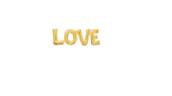 20 inch Love Gold Balloon