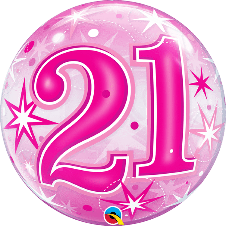 21 Starburst Sparkle Pink Bubble