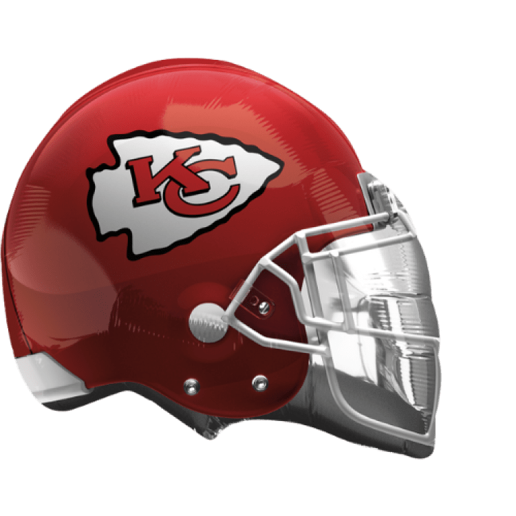 21 Football Helmet Foil Balloon Red