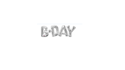 26 inch Bday Silver Balloon