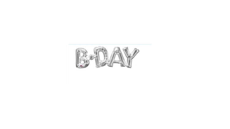 26 inch Bday Silver Balloon