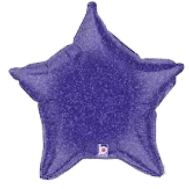 32 inch glitter purple star