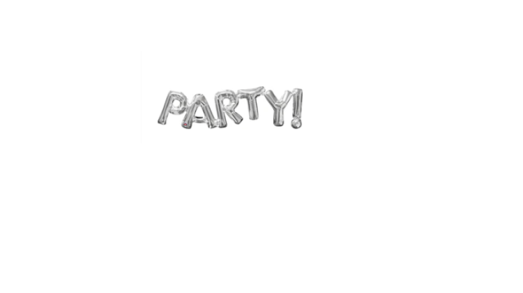 33 inch Jumbo Phrase Party Silver Balloon