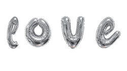 36 inch Silver Love Script Assortment Balloon
