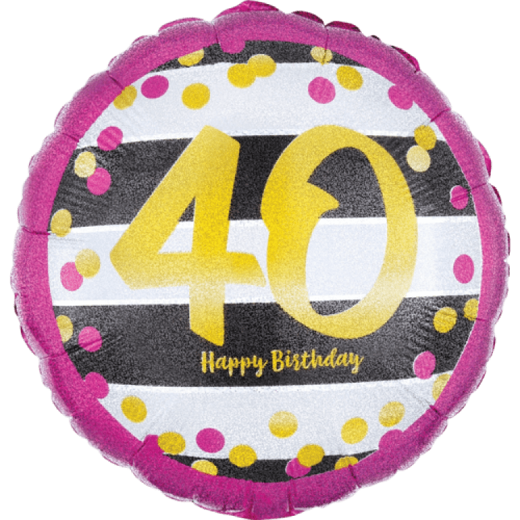 40 Pink & Gold Milestone