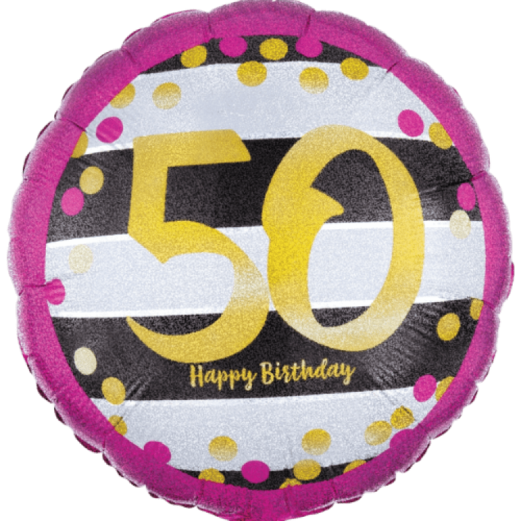 50 Pink & Gold Milestone