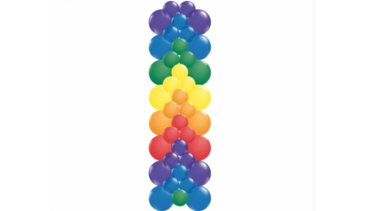 Flat 6 Color Chevron Column