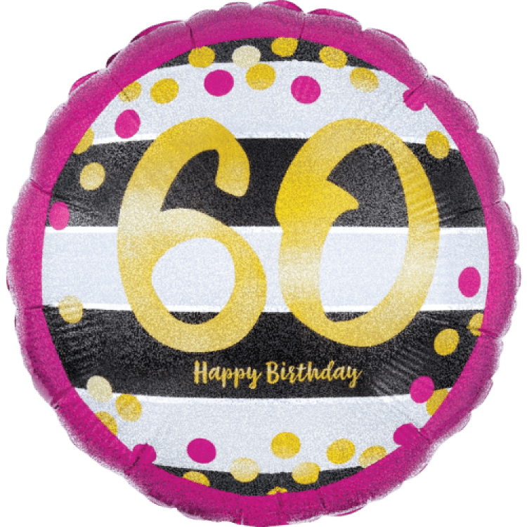 60 Pink & Gold Milestone