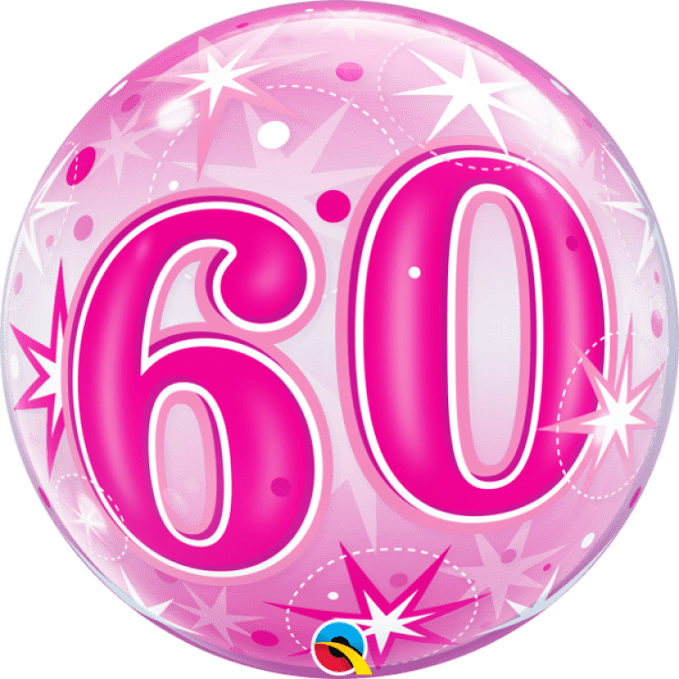 60 Starburst Sparkle Pink Bubble