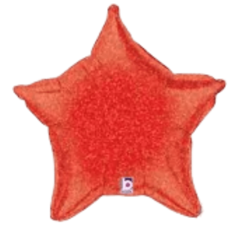 9 inch glitter red star