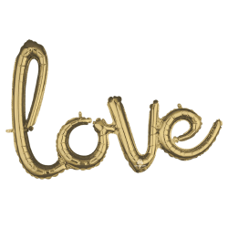Air Fill Only Love White Gold Foil Balloon