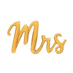 44 inch Air Filled Only Mrs Script Foil Balloon