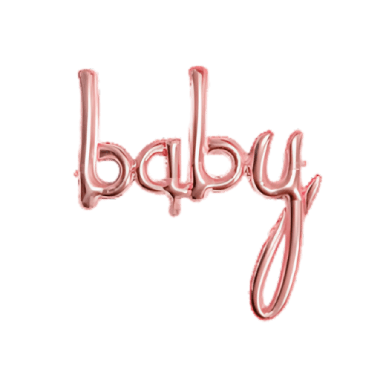 34 inch Baby Rose Gold Foil Balloon