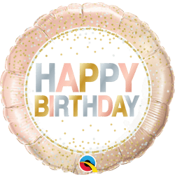 Birthday Metallic Dots - 18 inch