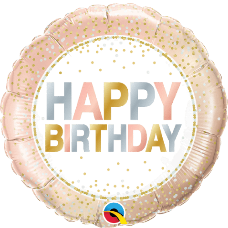 Birthday Metallic Dots - 18 inch