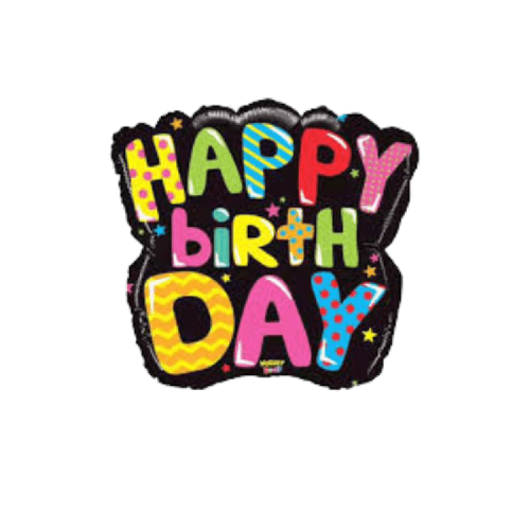 Birthday Word - 28 inch Mighty Bright Non-Foil Balloon