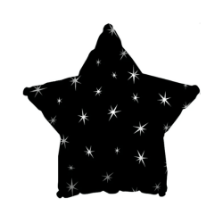 Black Sparkle Star - 17 inch