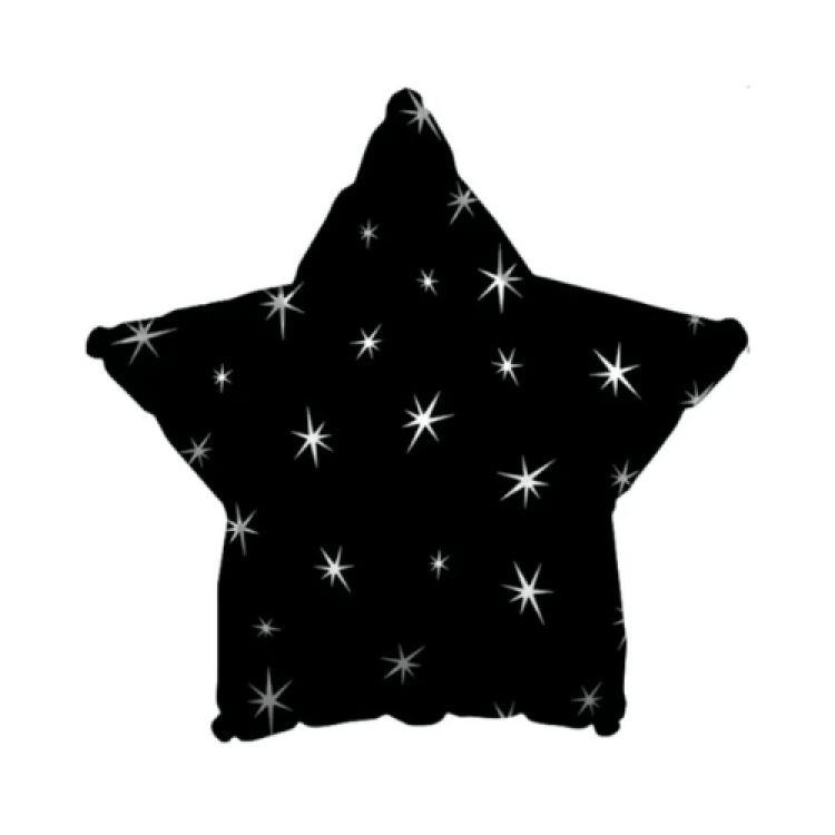 Black Sparkle Star - 17 inch