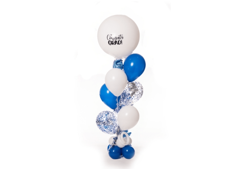 Blue & White Graduation Deluxe Bouquet
