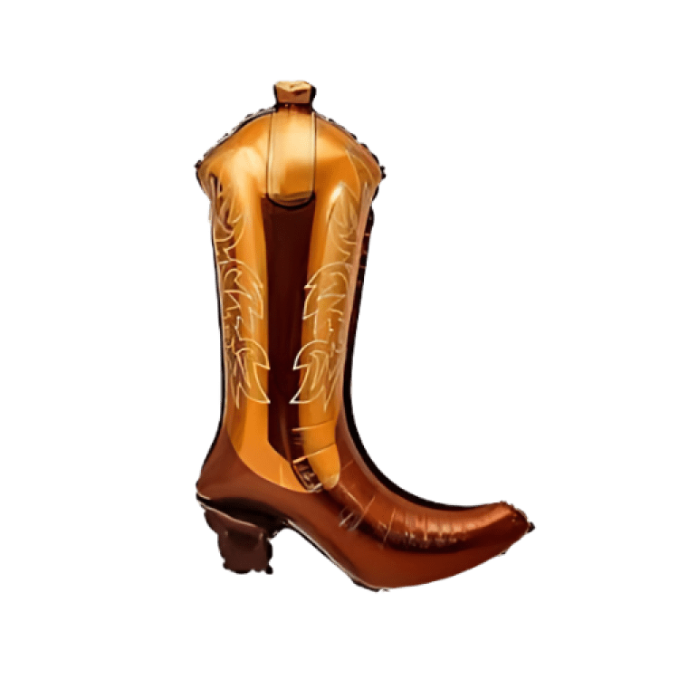 Bronze Cowboy boots balloons