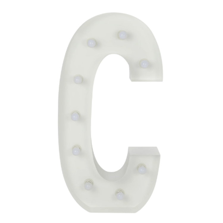 C Letter Lighted Marquee