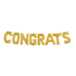 CONGRATS Kit Northstar GOLD Packaged Foil Balloons - 16 inch