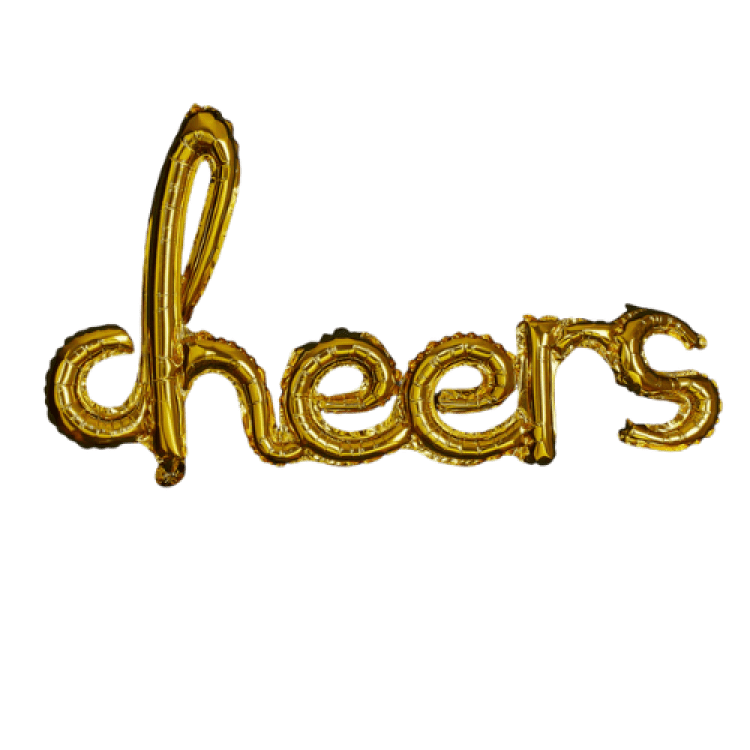 40 inch Cheers Gold Foil Balloon