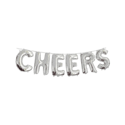 16 inch Cheers Silver Foil Balloon
