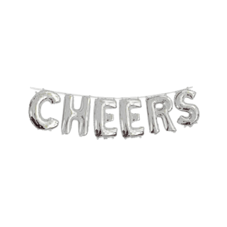 16 inch Cheers Silver Foil Balloon