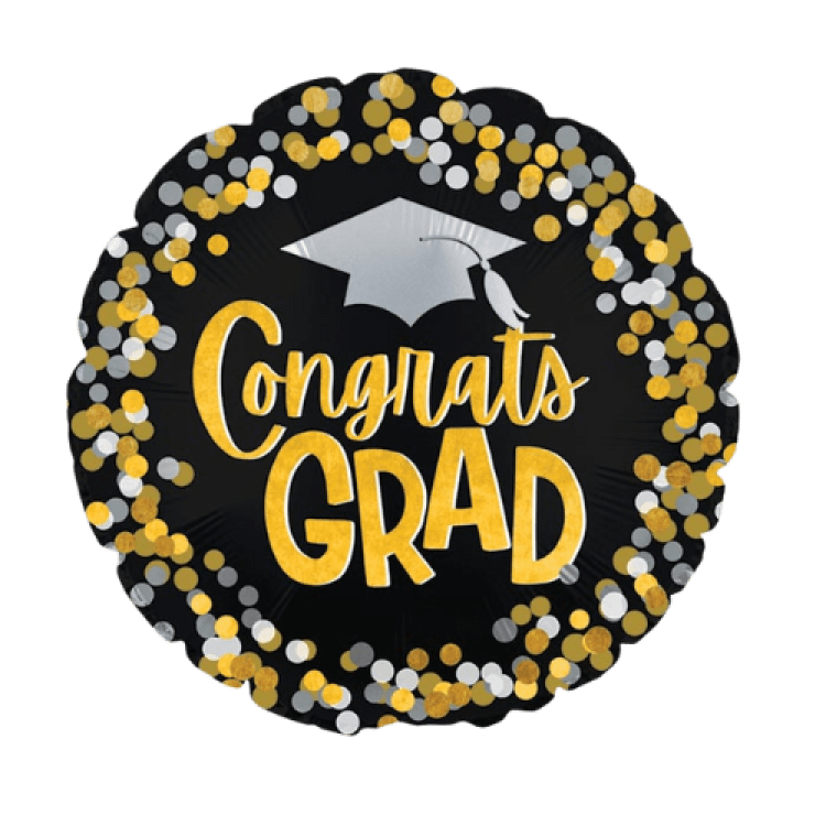 Congrats Grad Dots Foil Balloons
