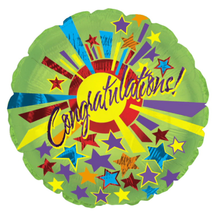 Congratulations Green Star Burst