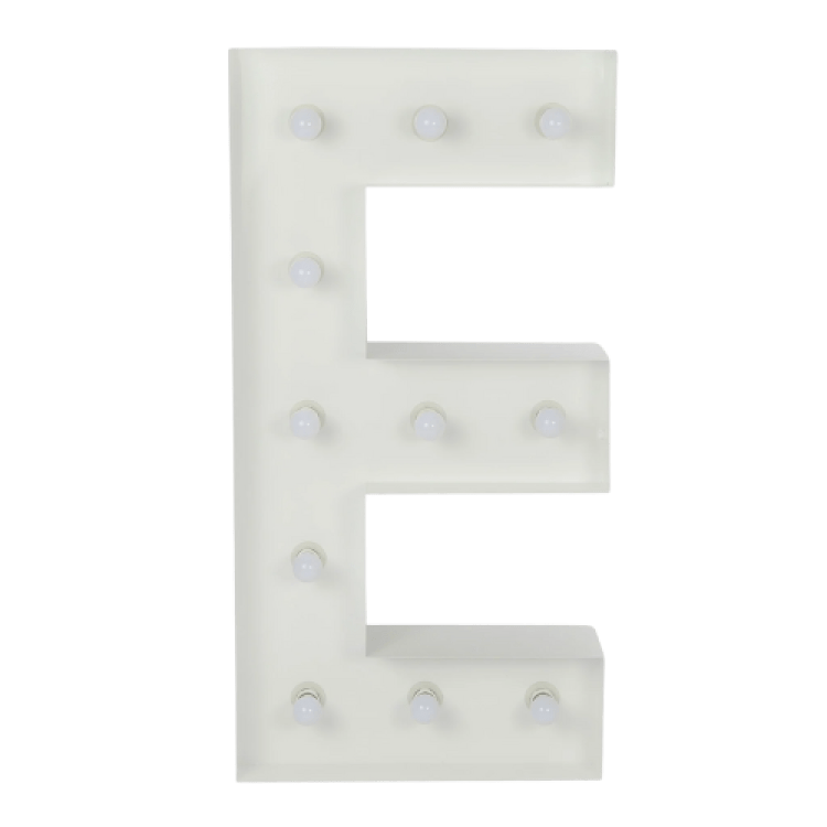 E Letter Lighted Marquee