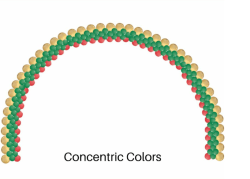 Concentric 3 Color Flat Arch