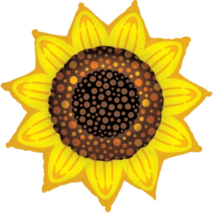 Foil Sunflower Shape - 42 inch