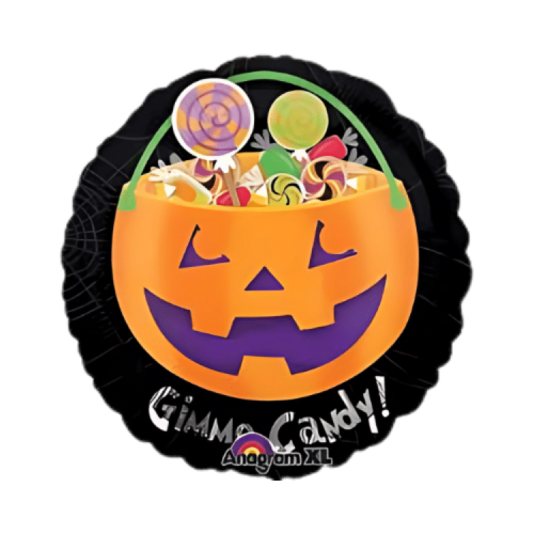 Gimme candy! pumpkin with candies