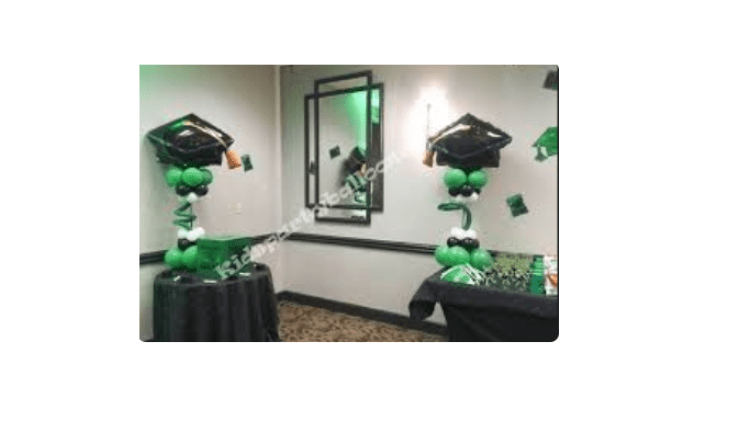 Graduation Tabletop Balloon Centerpieces