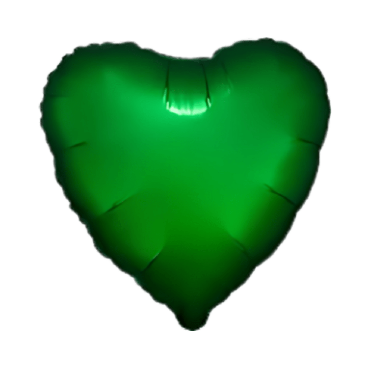 Green heart balloon