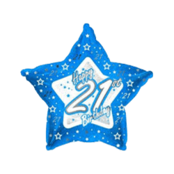 Happy 21th Bday Star Shape