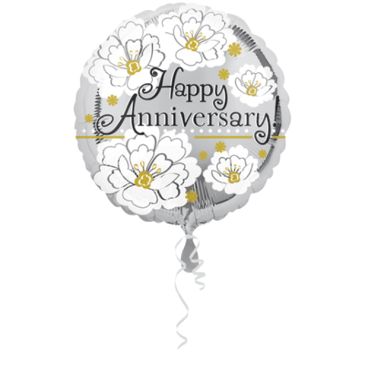 Happy Anniversary White Flower