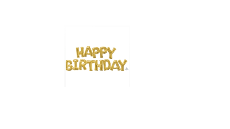 Happy Birthday Gold Balloon