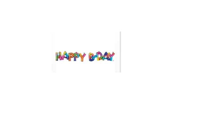 Happy Birthday Rainbow Splash Balloon