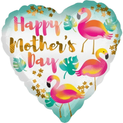 Happy Mother's Day Flamingos - 18 inch