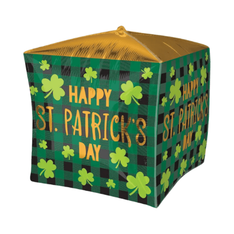 Happy St. patrick's day! 3d square balloon