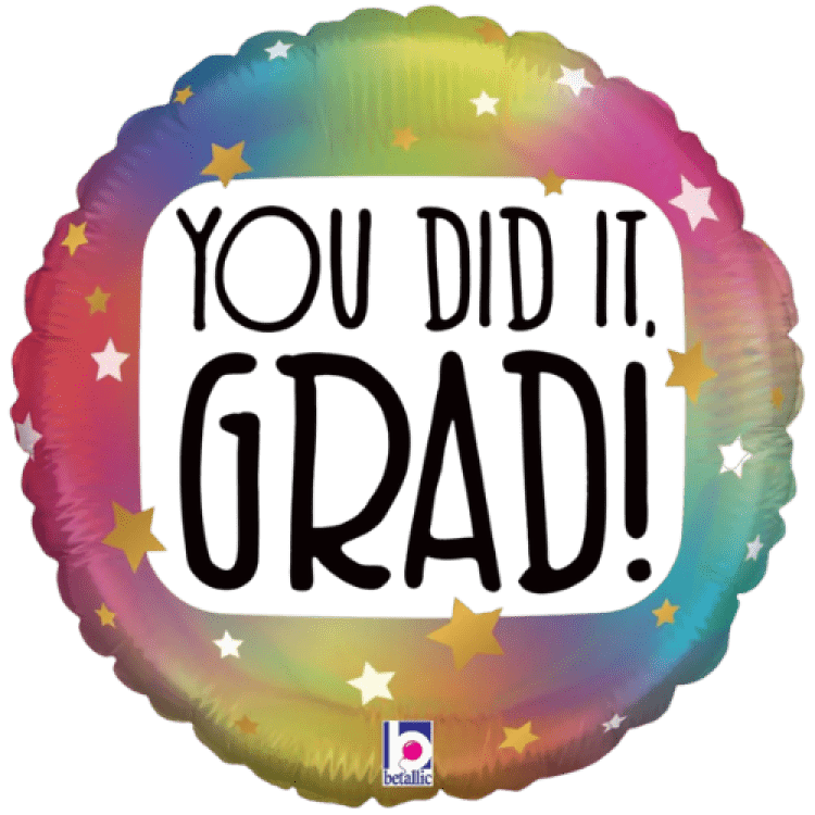 Holographic Opal Graduation Foil Balloon