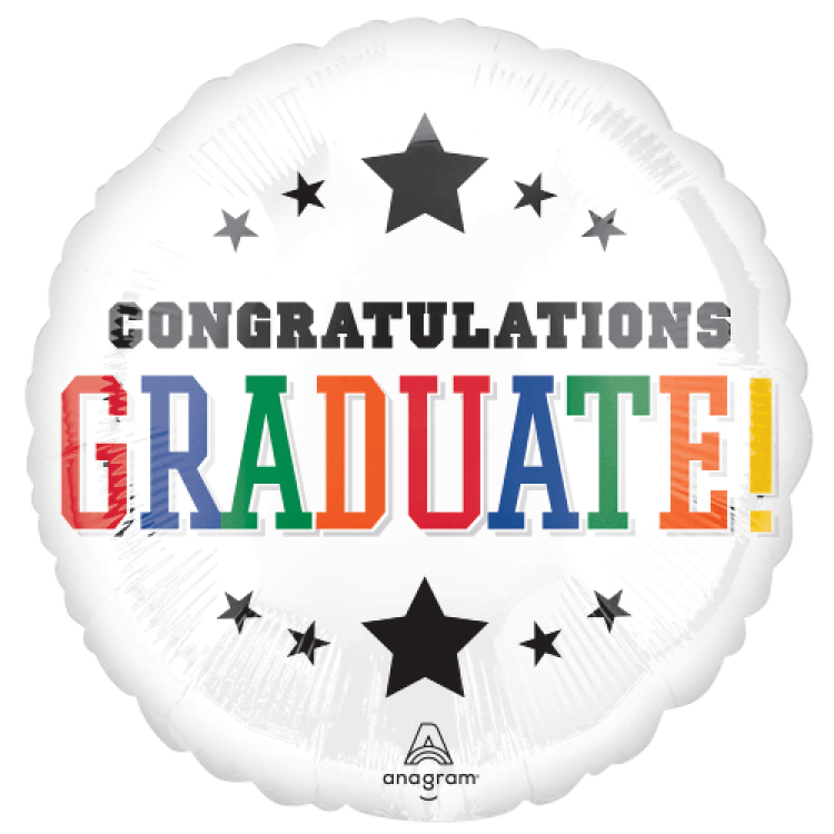 Jumbo Congratulations Graduation Brights Foil Balloon