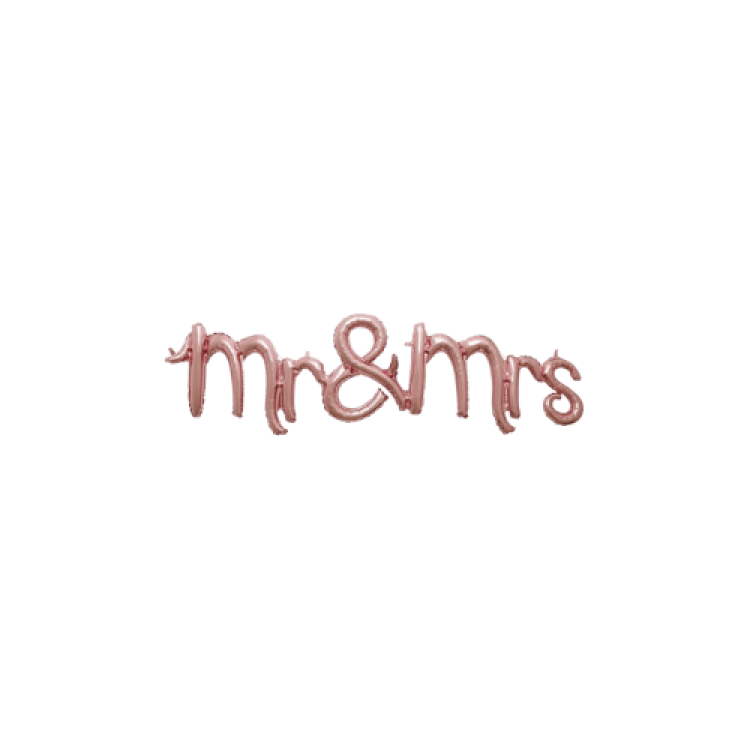 51 inch Mr. & Mrs Rose Gold Foil Balloon