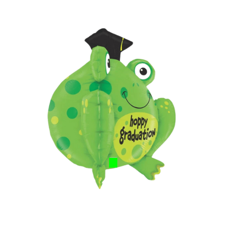 Multi-Sided Foil Shape Dimensionals Hoppy Graduation Balloon Multi-Sided Foil Shape Dimensionals Hoppy Graduation Balloon