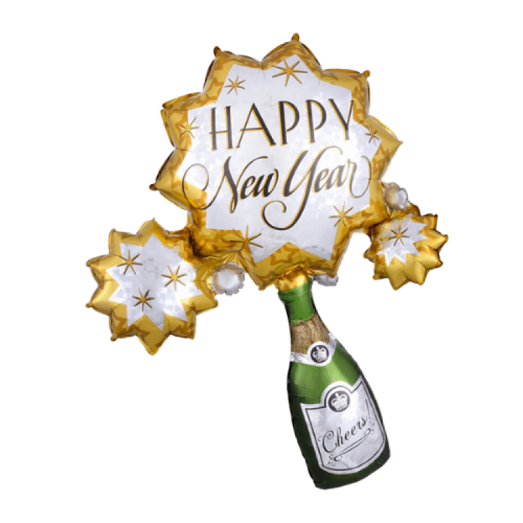 New Year Champagne Burst - 32 inch